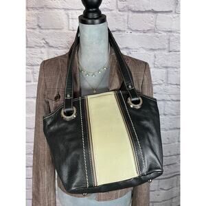 Tiganello Two Tone Leather Shoulder Bag